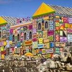 Colourful art installation puts new spin on Roman gatehouse