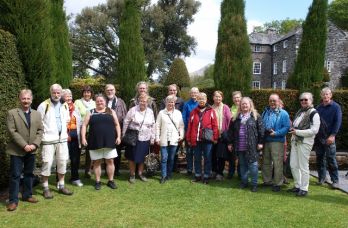 Group Tour of Swedish visitors at Plas Brondanw